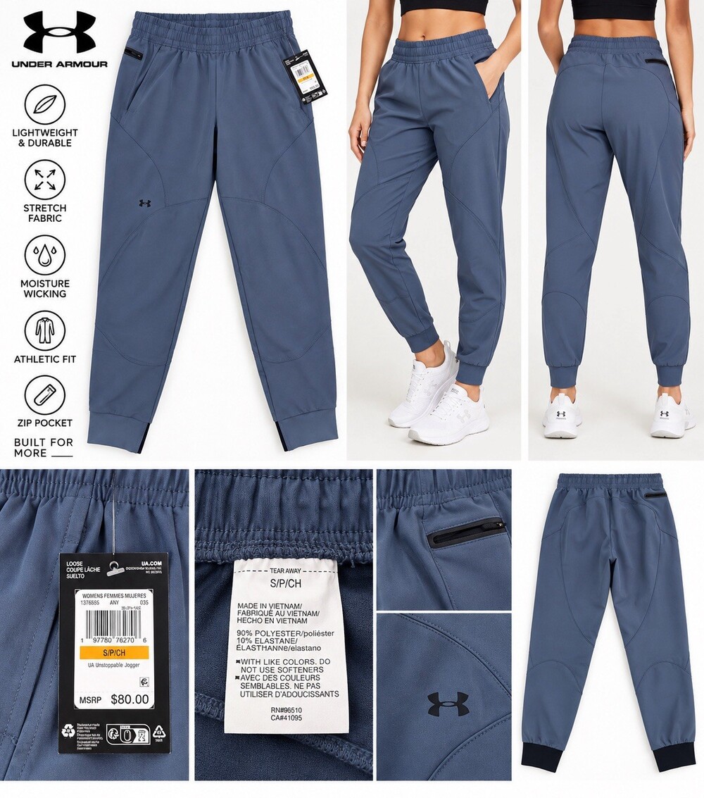 Under Armour Dark Gray Blue Jogger Pants Womens Small